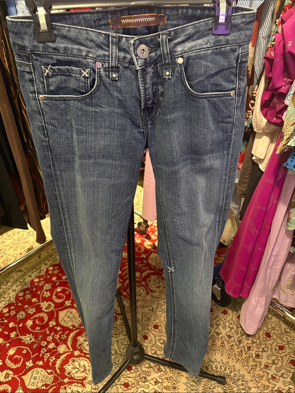 Yanuk Womens Medium Wash Skinny Jeans
